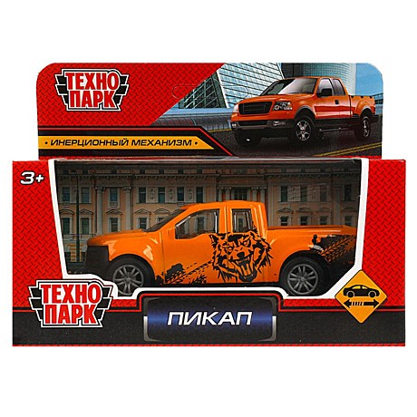 Машина металл ПИКАП, 10,5 см, инерция, кор Технопарк, арт. 2107C046-R1