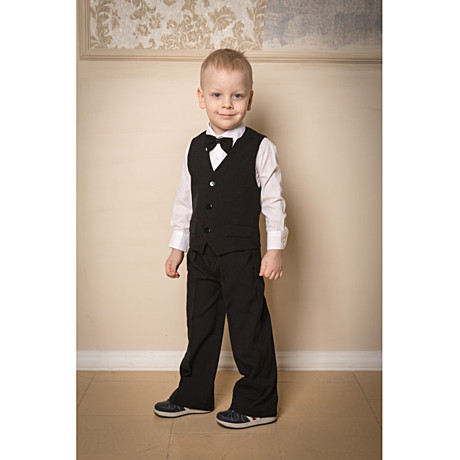 Брюки классические для мальчика, р/р: 116/60, цв. черный 12-59