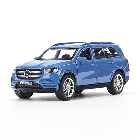 Машина металл MERCEDES-BENZ gls class amg 12см, дв,баг,ин,синий, кор. Технопарк