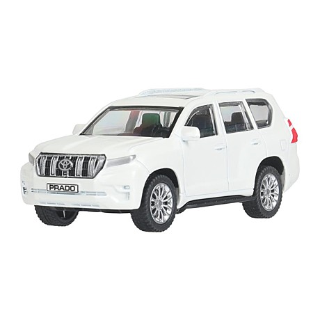 Машина металл TOYOTA LAND CRUISER PRADO 10,5см, инерц, белый, в кор. Технопарк