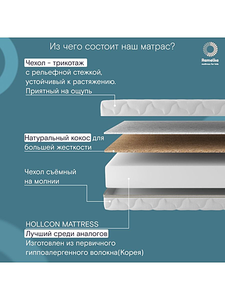 Матрас Снежный кокос 12 см (Бязь)