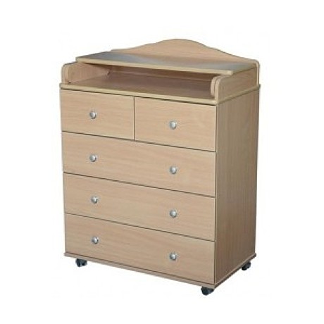 Комод детский с пеленальной доской (3) ЛДСП 800/5 (бук)