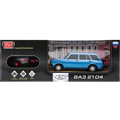 Машина ру LADA ваз-2104 свет, 18 см, синий, в кор. Технопарк, арт. 2104-18L-BU