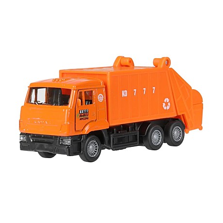 Машина металл KAMAZ МУСОРОВОЗ, 12 см, двери., подвиж.дет., инерц., кор. Технопарк