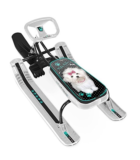 Снегокат «Тимка спорт 2+», принт сиденья с болонкой (арт. ТС2+/БЛ)