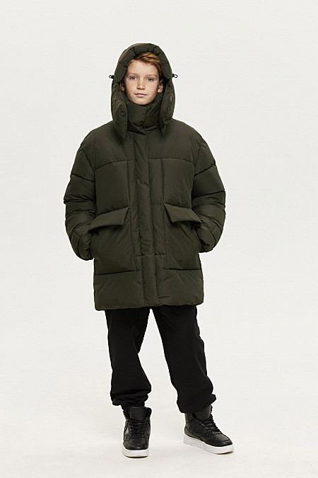 Зимняя куртка для мальчика, р-р:152, цв.черный, арт. ЗС1-033