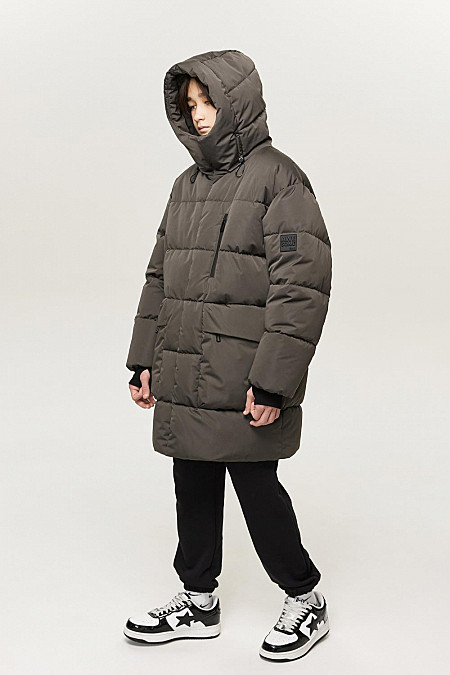 Зимняя куртка для мальчика, р-р:158, цв.тёмный хаки, арт. ЗС1-031