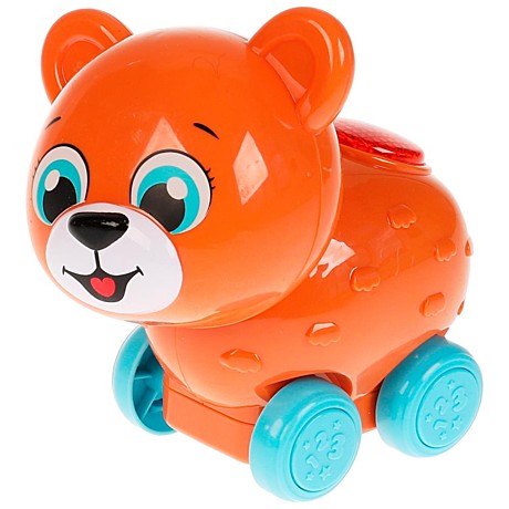 Музыкальная каталка мишка.50 песен,загадок, звуков. свет. Умка, арт. HT1197-R