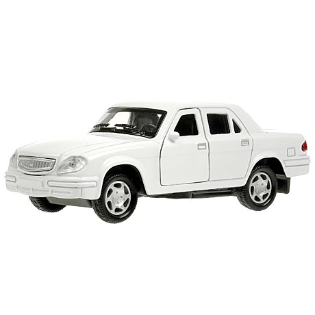 Машина металл ГАЗ -31105 «волга» 12 см, двери, багаж, инерц, белый, кор. Технопарк, арт. 3110-12-WH