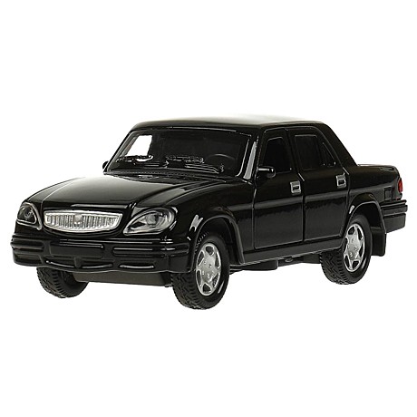 Машина металл ГАЗ -31105 «волга» 12 см, двери, багаж, инерц, черный, кор. Технопарк, арт. 3110-12-BK