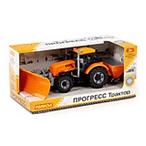 Трактор "Прогресс" снегоуборочный инерционный (оранжевый) (в коробке) Трактор "Прогресс" снегоуборочный инерционный (оранжевый) (в коробке)