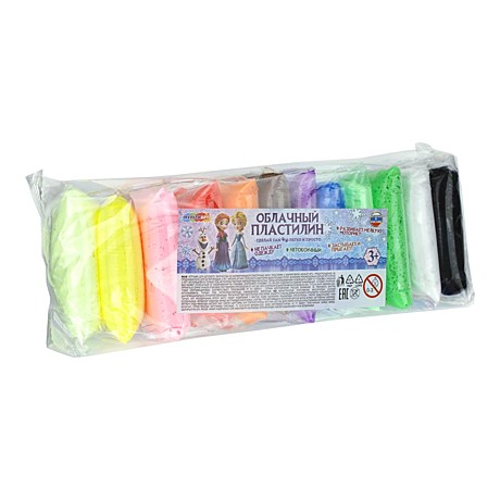 Легкий пластилин 12 цв. 10 гр, снежная принцесса MultiArt