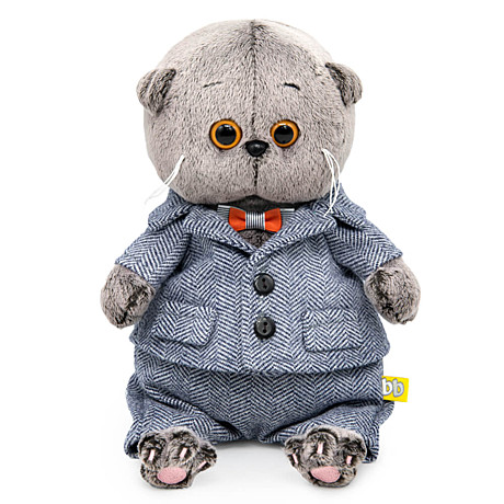 Кот Басик BABY в твидовом костюмчике