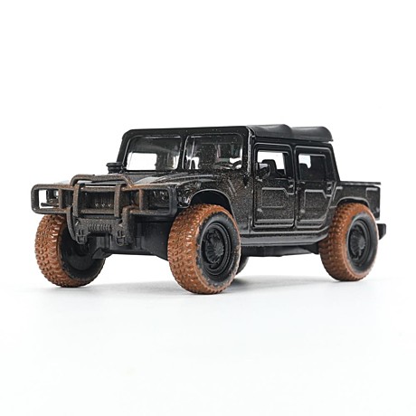 Машина металл HUMMER h1 ПИКАП с грязью, 12 см, дв., баг., инерц., кор. Технопарк