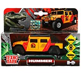 Машина металл HUMMER ПИКАП, 12 см, двери, баг., инер., окрас динозавр, кор. Технопарк